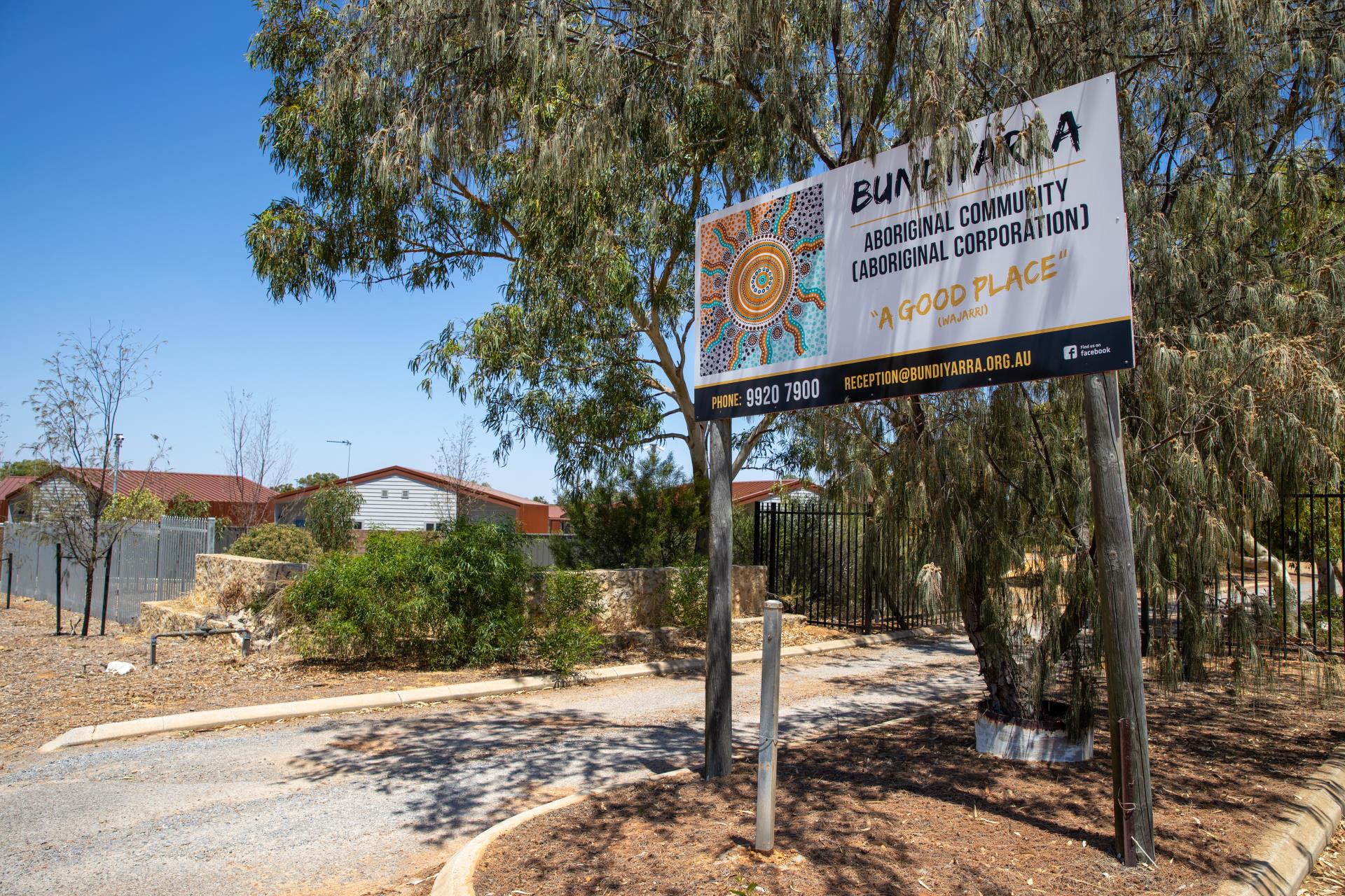 Bundiyarra signage infront of Geraldton admin location